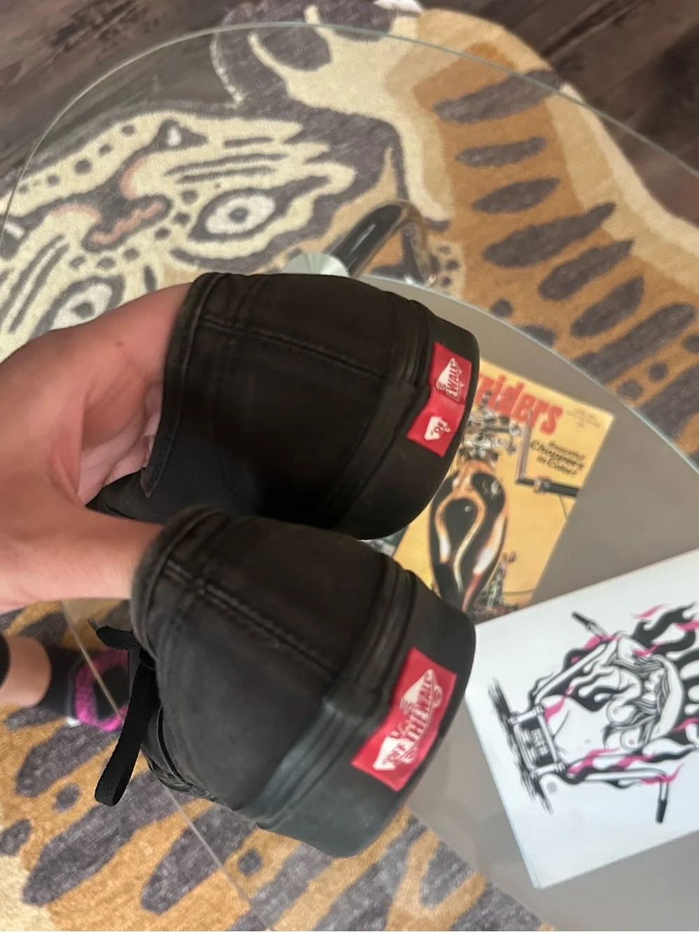 Vans Black Low-Top Canvas Sneakers
